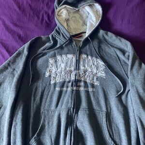 And1 Embroidered Zip Up Hoodie
